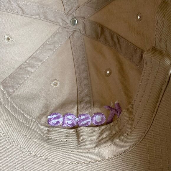 Kosas Brand Baseball Hat Cap Tan Lilac Embroidered Adjustable One Size Neutral - Picture 9 of 10